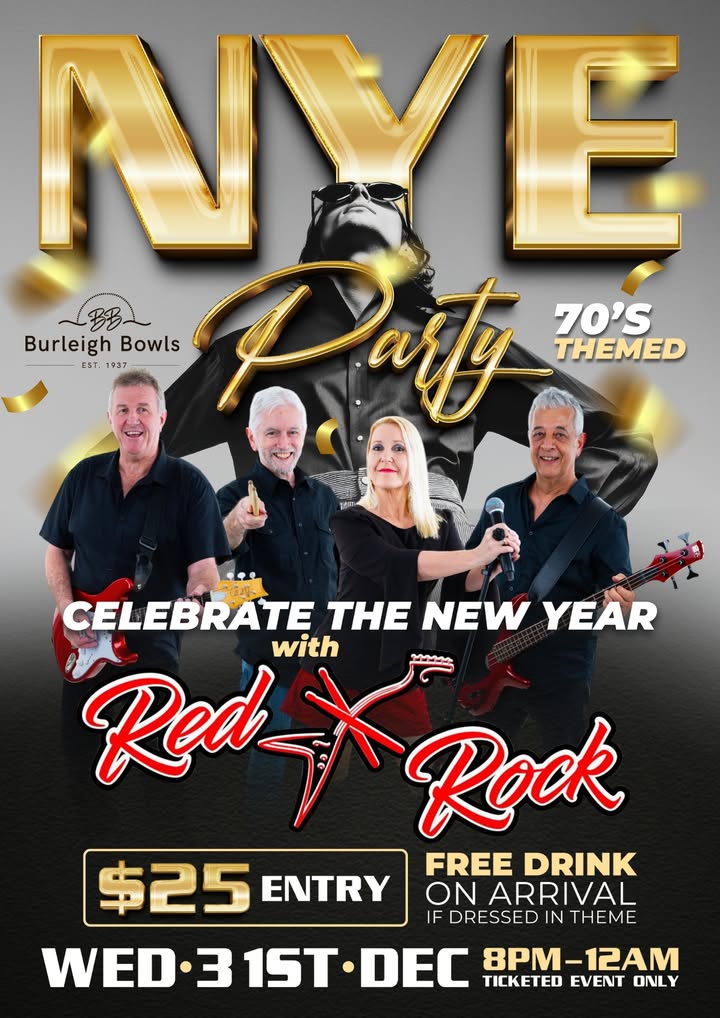 Featured image for “New Year’s Eve with Red Rock at Burleigh Bowls”