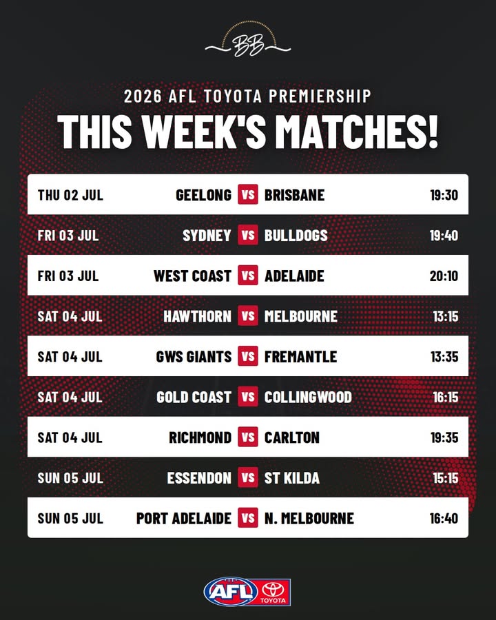 Featured image for “Watch Live AFL This Week at Burleigh Bowls”